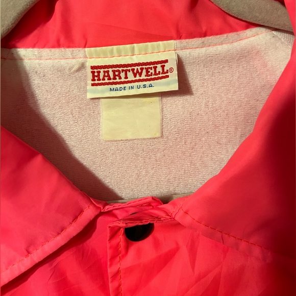 90s Vintage Hartwell Sports Snap Button light jacket - hot pink - Picture 3 of 4